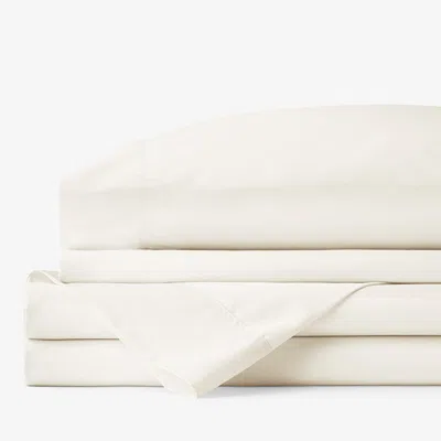 The Company Store Classic Smooth Rayon Made From Bamboo Sateen Bed Sheet Set In Ivory