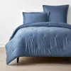 The Company Store Classic Smooth Rayon Made From Bamboo Sateen Comforter In Blue Horizon