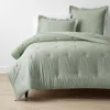 The Company Store Classic Smooth Rayon Made From Bamboo Sateen Comforter In Green