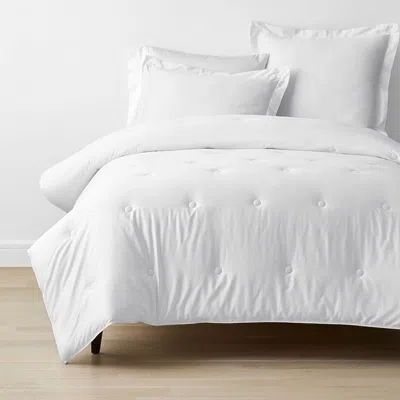 The Company Store Classic Smooth Rayon Made From Bamboo Sateen Comforter In White