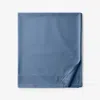 The Company Store Classic Smooth Rayon Made From Bamboo Sateen Flat Bed Sheet In Blue Horizon