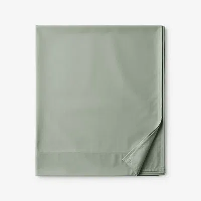 The Company Store Classic Smooth Rayon Made From Bamboo Sateen Flat Bed Sheet In Green
