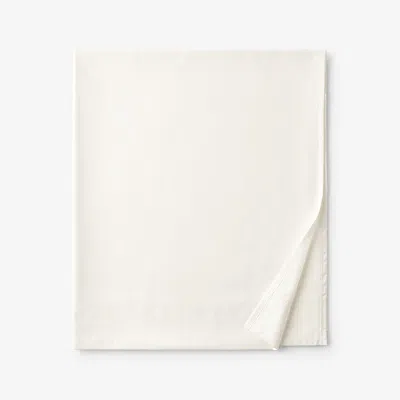 The Company Store Classic Smooth Rayon Made From Bamboo Sateen Flat Bed Sheet In Ivory