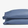 The Company Store Classic Smooth Rayon Made From Bamboo Sateen Pillowcase Set In Blue Horizon