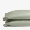 The Company Store Classic Smooth Rayon Made From Bamboo Sateen Pillowcase Set In Green