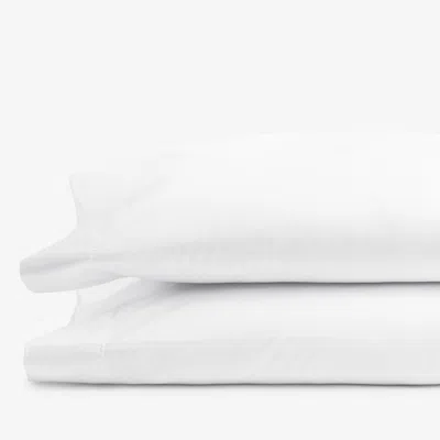 The Company Store Classic Smooth Rayon Made From Bamboo Sateen Pillowcase Set In White