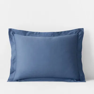 The Company Store Classic Smooth Rayon Made From Bamboo Sateen Sham In Blue Horizon