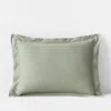 The Company Store Classic Smooth Rayon Made From Bamboo Sateen Sham In Green