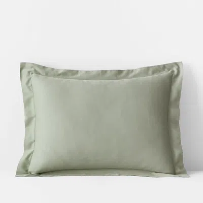 The Company Store Classic Smooth Rayon Made From Bamboo Sateen Sham In Green