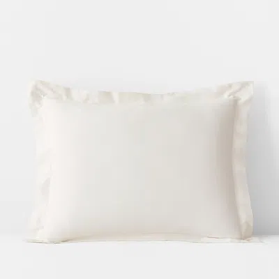 The Company Store Classic Smooth Rayon Made From Bamboo Sateen Sham In Ivory