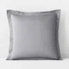 The Company Store Classic Smooth Rayon Made From Bamboo Sateen Sham In Pebble Gray