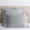 The Company Store Classic Smooth Sateen Sham In Gray