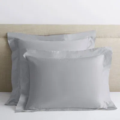 The Company Store Classic Smooth Sateen Sham In Gray