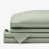 The Company Store Classic Smooth Sateen Solid Bed Sheet Set In Green