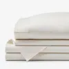 The Company Store Classic Smooth Sateen Solid Bed Sheet Set In Ivory