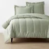 The Company Store Classic Smooth Sateen Solid Comforter In Green