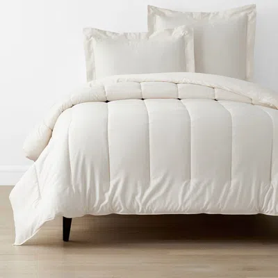 The Company Store Classic Smooth Sateen Solid Comforter In Ivory