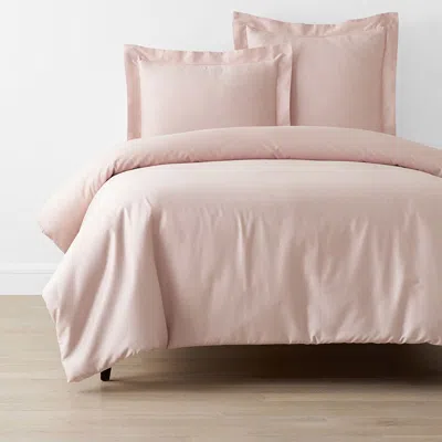 The Company Store Classic Smooth Sateen Solid Duvet Cover In Pink