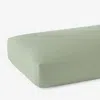 The Company Store Classic Smooth Sateen Solid Fitted Bed Sheet In Green