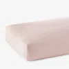 The Company Store Classic Smooth Sateen Solid Fitted Bed Sheet In Pink