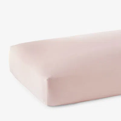 The Company Store Classic Smooth Sateen Solid Fitted Bed Sheet In Pink