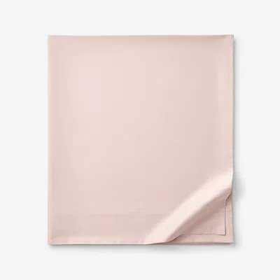 The Company Store Classic Smooth Sateen Solid Flat Bed Sheet In Pink