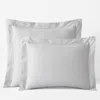 The Company Store Classic Smooth Sateen Solid Sham In Gray/light Gray