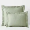 The Company Store Classic Smooth Sateen Solid Sham In Green
