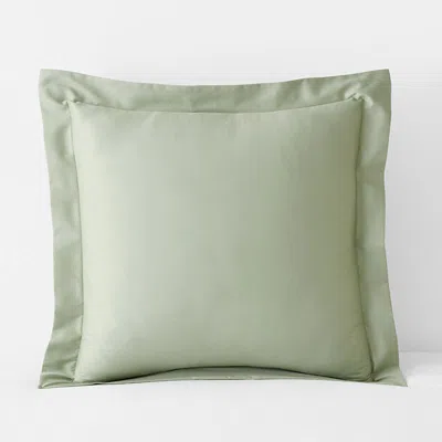 The Company Store Classic Smooth Sateen Solid Sham In Green