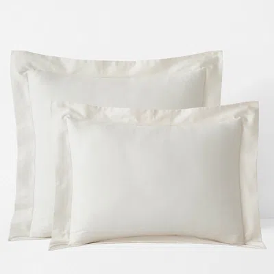 The Company Store Classic Smooth Sateen Solid Sham In Ivory