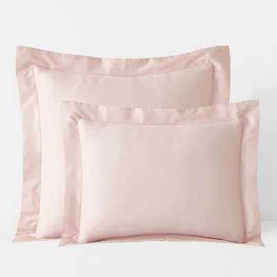 The Company Store Classic Smooth Sateen Solid Sham In Pink
