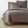 The Company Store Classic Smooth Wrinkle-free Sateen Bed Duvet Cover In Brown
