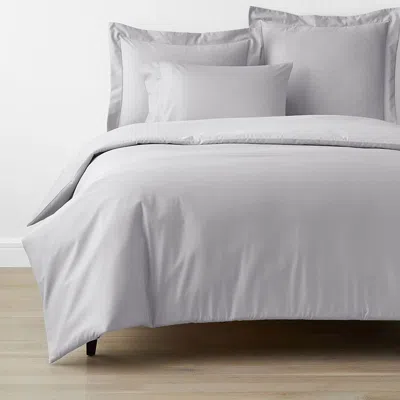 The Company Store Classic Smooth Wrinkle-free Sateen Bed Duvet Cover In Gray Mist