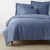 The Company Store Classic Smooth Wrinkle-free Sateen Bed Duvet Cover In Infinity Blue