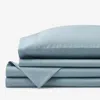 The Company Store Classic Smooth Wrinkle-free Sateen Bed Sheet Set In Blue Shale