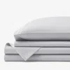 The Company Store Classic Smooth Wrinkle-free Sateen Bed Sheet Set In Gray Mist