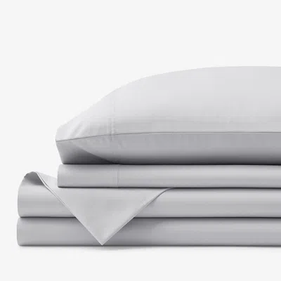 The Company Store Classic Smooth Wrinkle-free Sateen Bed Sheet Set In Gray Mist