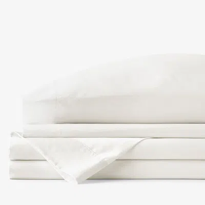 The Company Store Classic Smooth Wrinkle-free Sateen Bed Sheet Set In Ivory