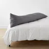 The Company Store Classic Smooth Wrinkle-free Sateen Body Pillow Cover In Stone Gray