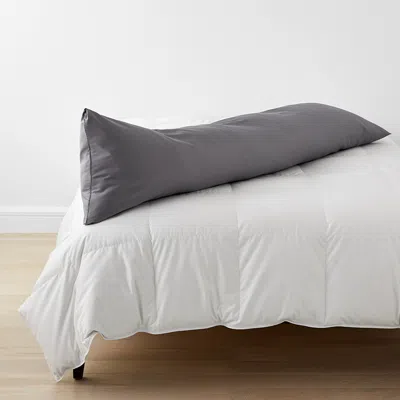 The Company Store Classic Smooth Wrinkle-free Sateen Body Pillow Cover In Stone Gray
