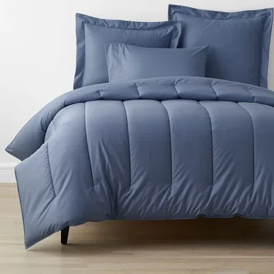 The Company Store Classic Smooth Wrinkle-free Sateen Comforter In Infinity Blue