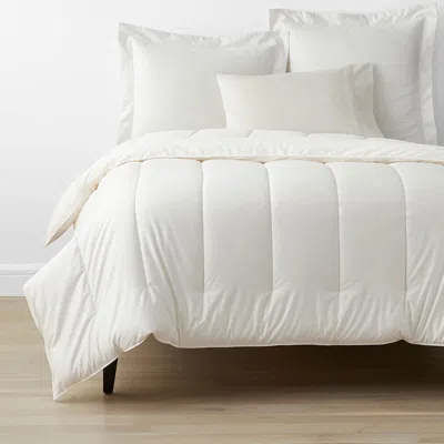 The Company Store Classic Smooth Wrinkle-free Sateen Comforter In Ivory
