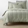 The Company Store Classic Smooth Wrinkle-free Sateen Comforter In Laurel Green