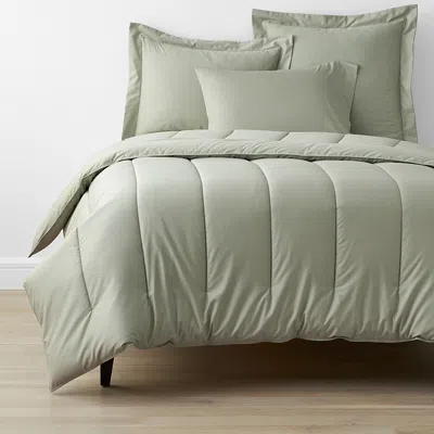 The Company Store Classic Smooth Wrinkle-free Sateen Comforter In Laurel Green
