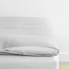 The Company Store Classic Smooth Wrinkle-free Sateen Featherbed Cover In Gray Mist