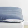 The Company Store Classic Smooth Wrinkle-free Sateen Featherbed Cover In Infinity Blue