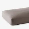 The Company Store Classic Smooth Wrinkle-free Sateen Fitted Bed Sheet In Brown