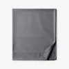 The Company Store Classic Smooth Wrinkle-free Sateen Flat Bed Sheet In Stone Gray