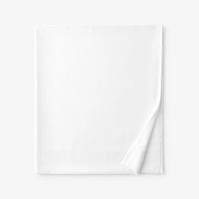 The Company Store Classic Smooth Wrinkle-free Sateen Flat Bed Sheet In White