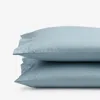 The Company Store Classic Smooth Wrinkle-free Sateen Pillowcase Set In Blue Shale